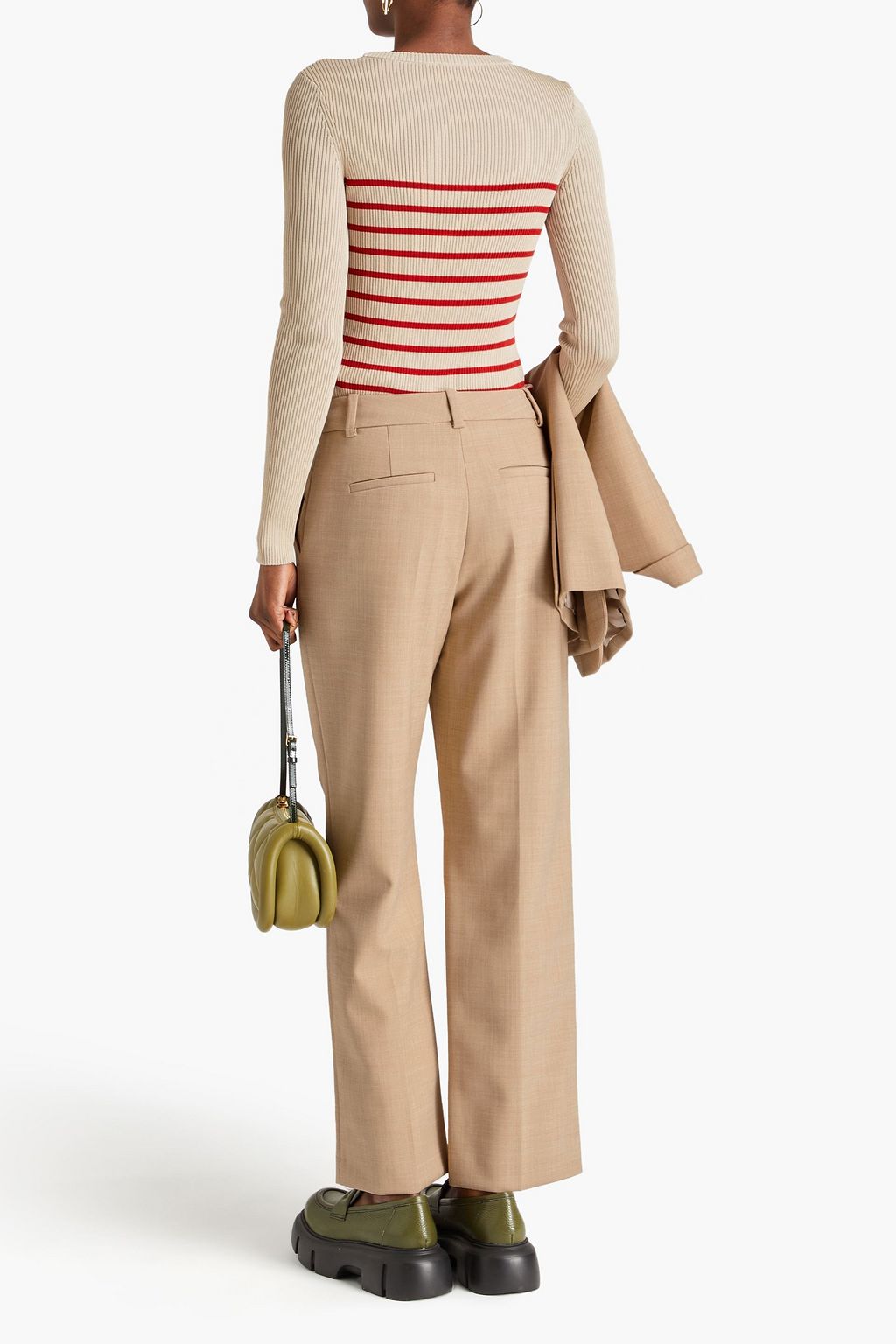 CLAUDIE PIERLOT 크레이프 스트레이트 레그 팬츠