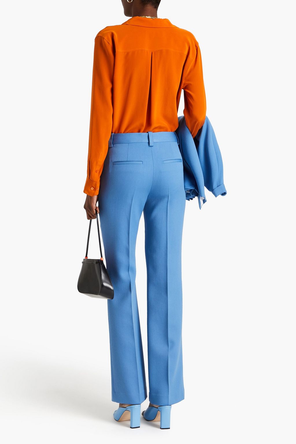 VICTORIA BECKHAM Wool-twill straight-leg pants