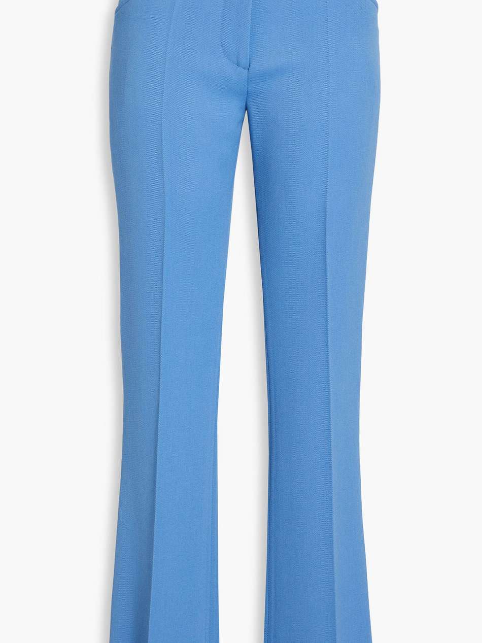 wool-twill straight-leg pants