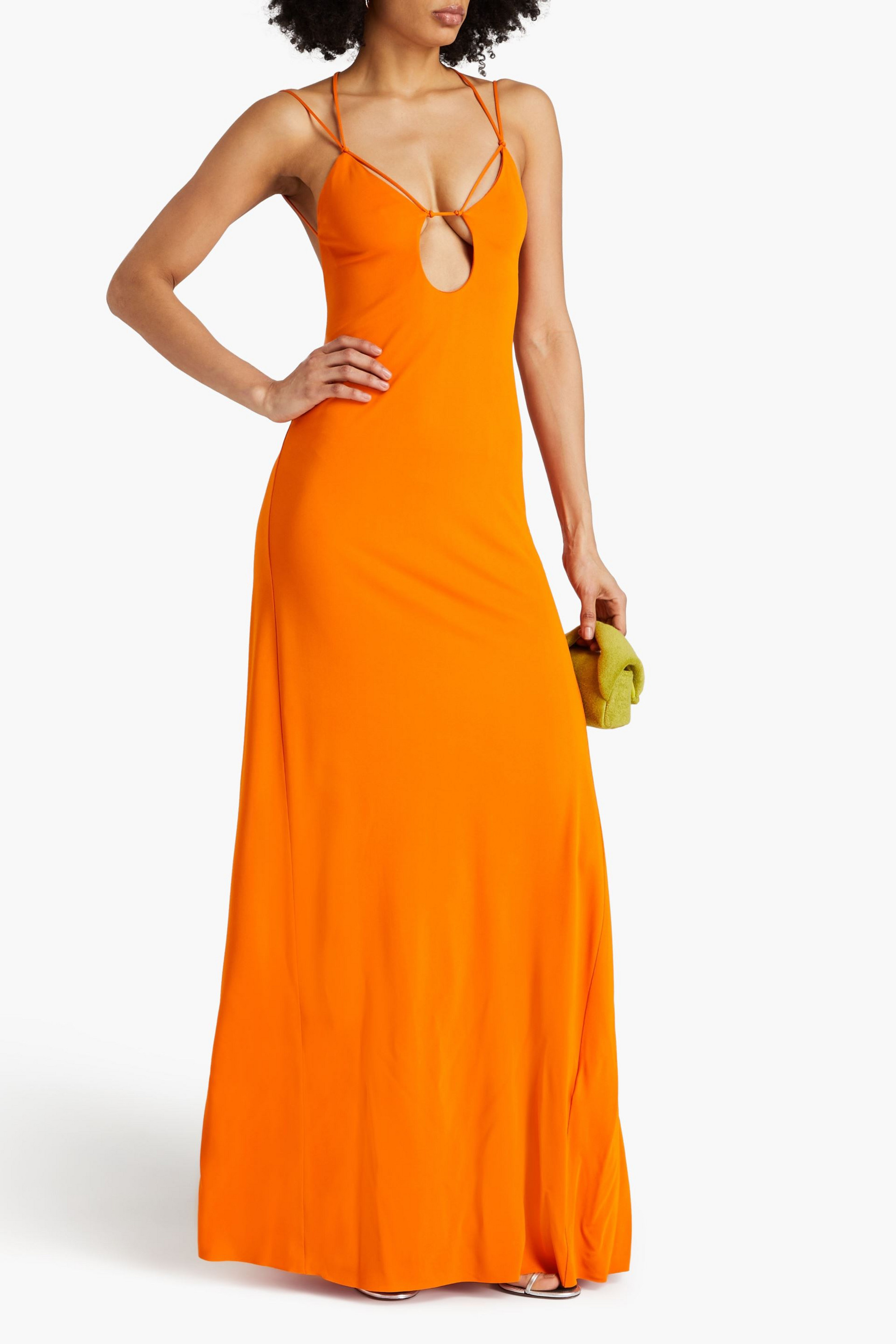 Victoria Beckham Cutout jersey maxi dress