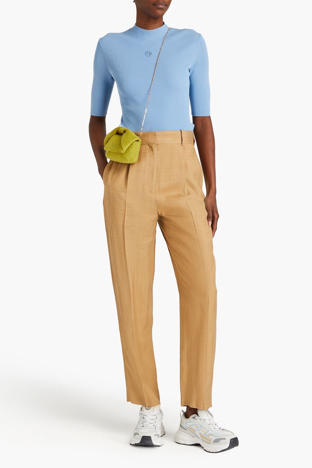MAJE Ribbed-knit top