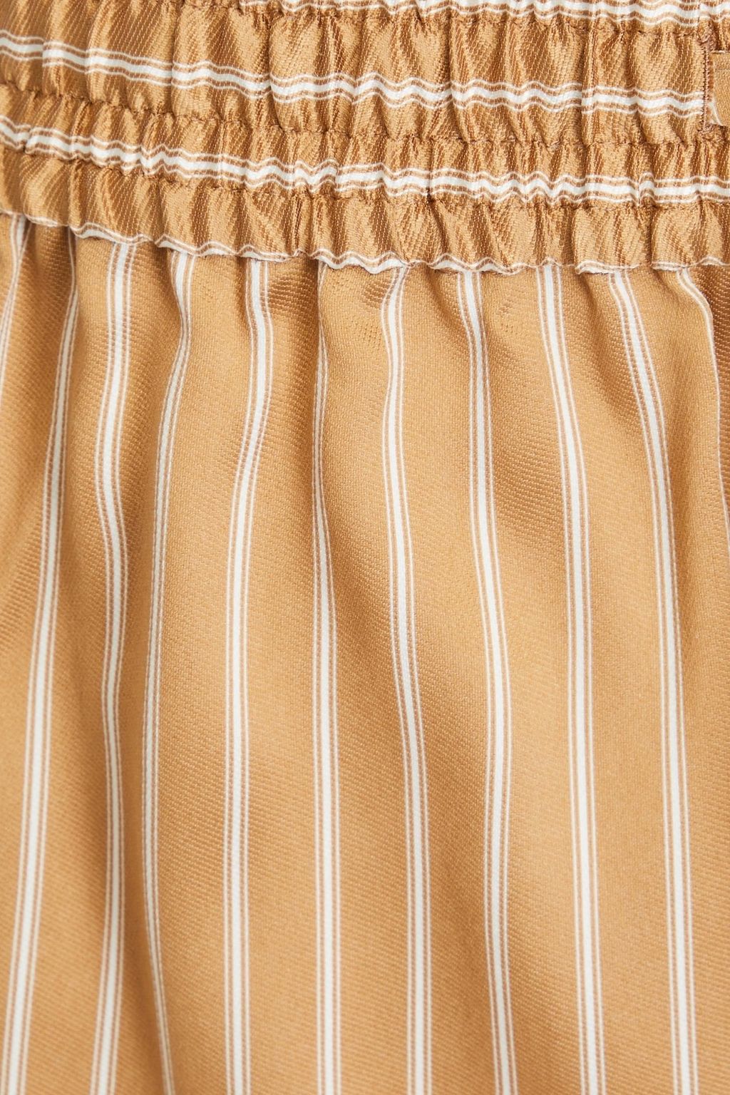 SANDRO Striped satin shorts