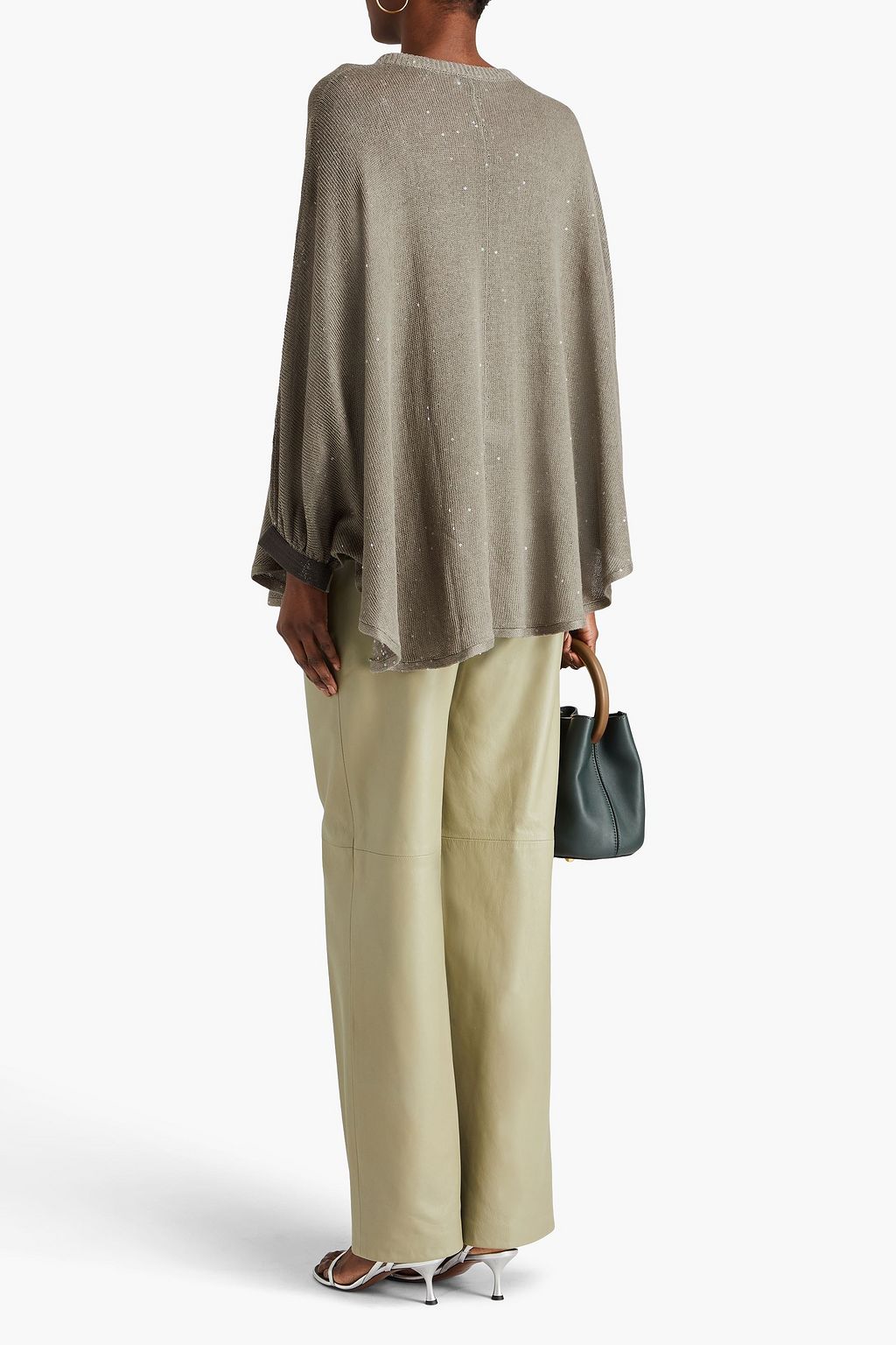 BRUNELLO CUCINELLI 장식 디테일 리넨 실크 혼방 스웨터
