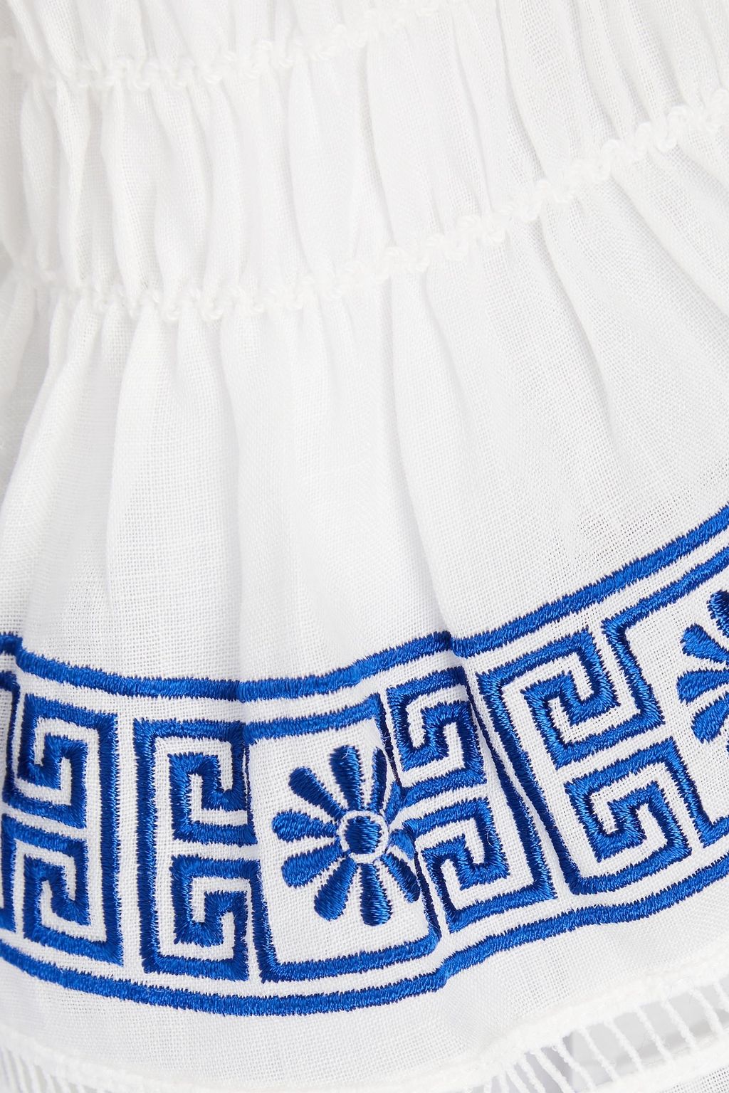 CLAUDIE PIERLOT بلوزة من الموسلين المصنوع من مزيج قماش راميه بتصميم مطرّز