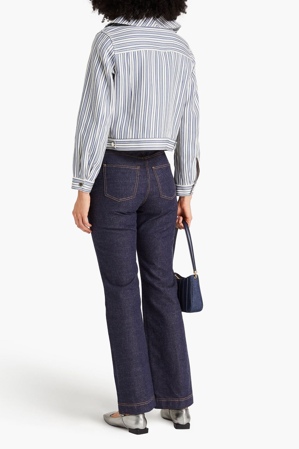 CLAUDIE PIERLOT جينز بقصّة بوت كت وخصر عالٍ