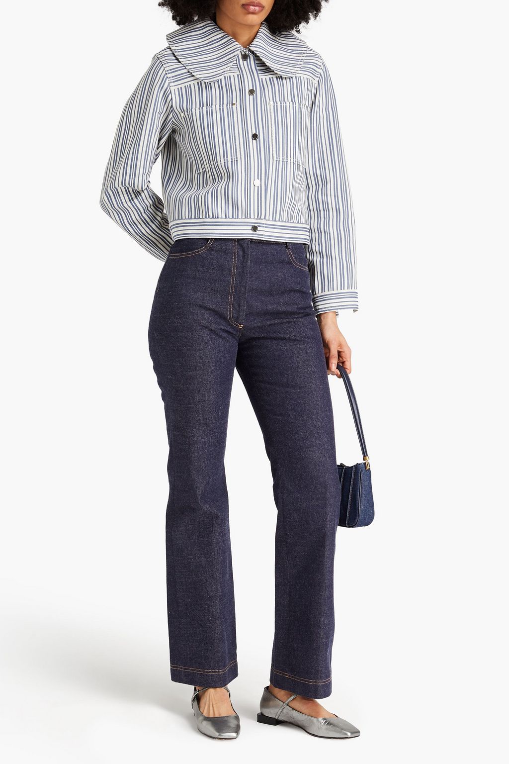 CLAUDIE PIERLOT جينز بقصّة بوت كت وخصر عالٍ