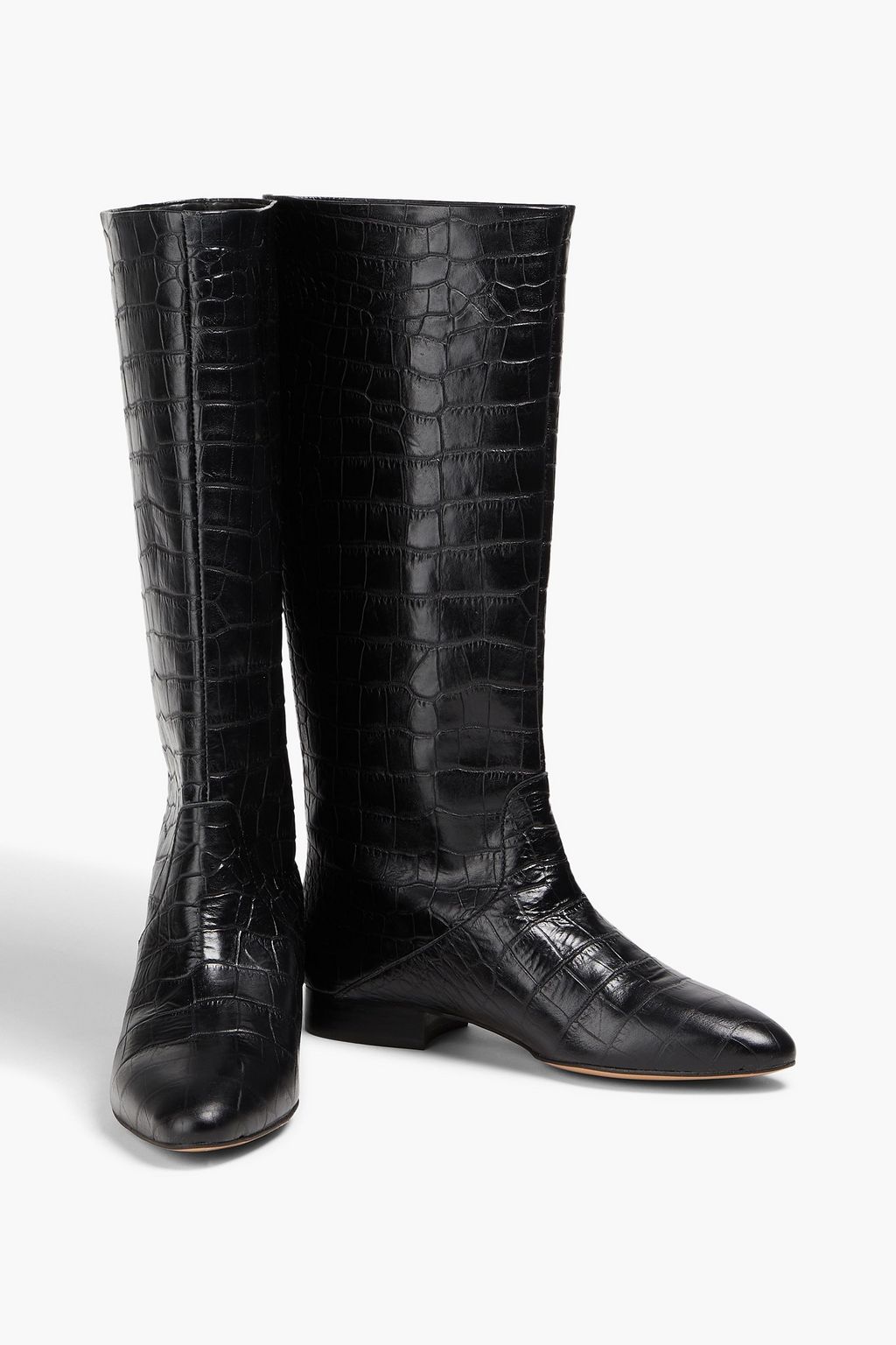 CLAUDIE PIERLOT クロコ風レザー ブーツ