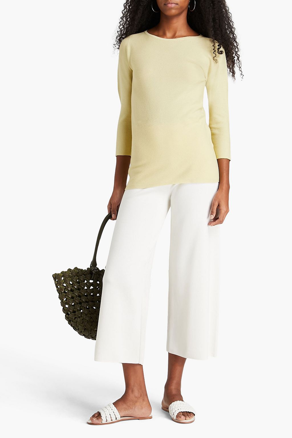 GENTRYPORTOFINO Cotton and cashmere-blend sweater