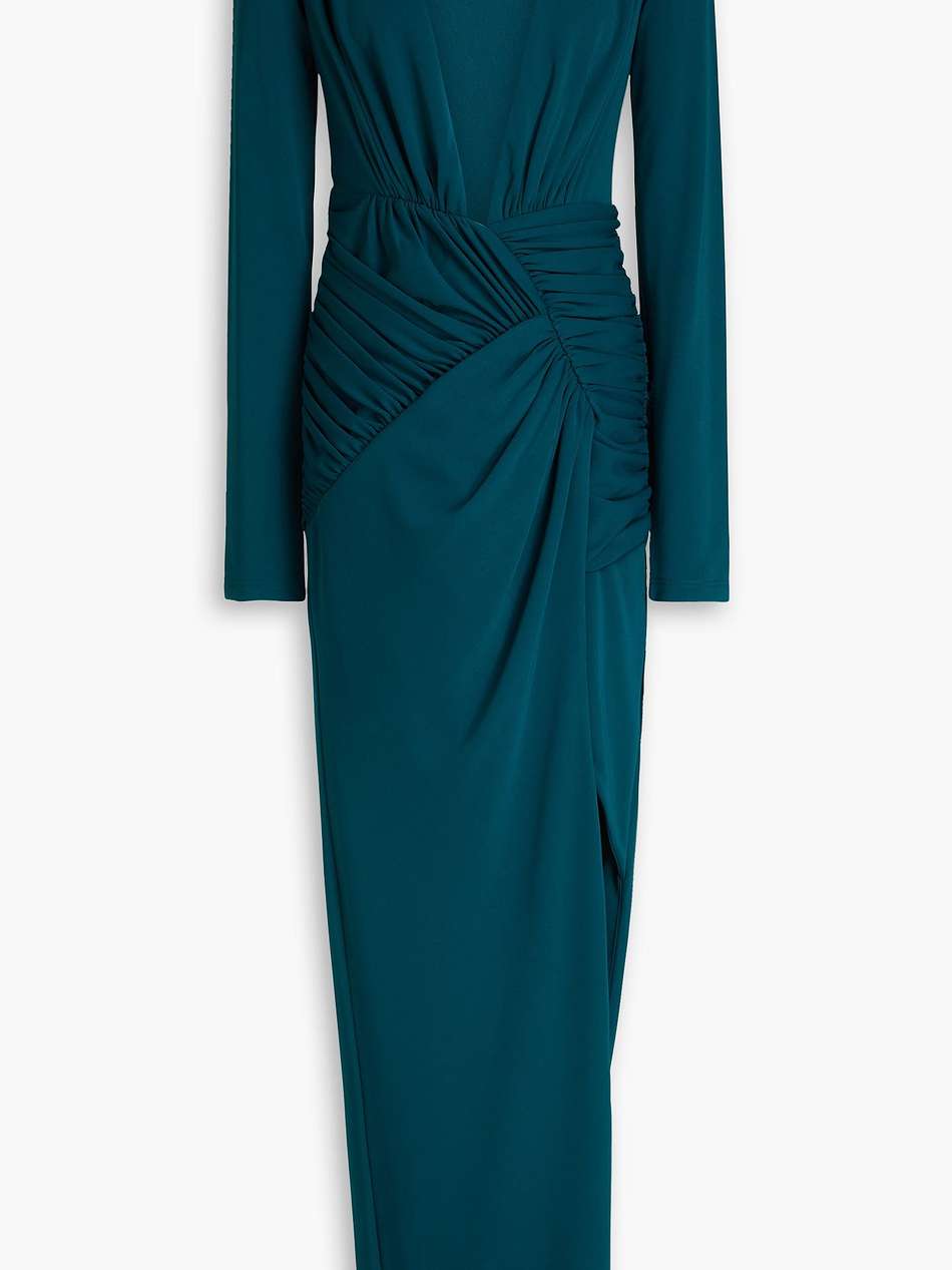 lura stretch-crepe gown