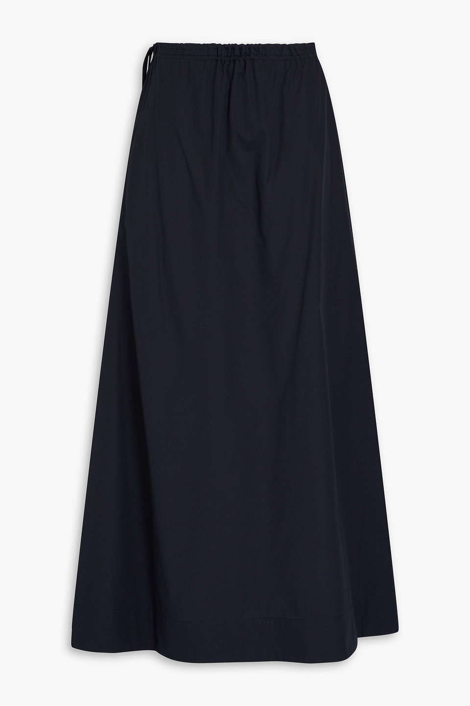 Rag & Bone Soraya Cotton-poplin Midi Skirt In Navy