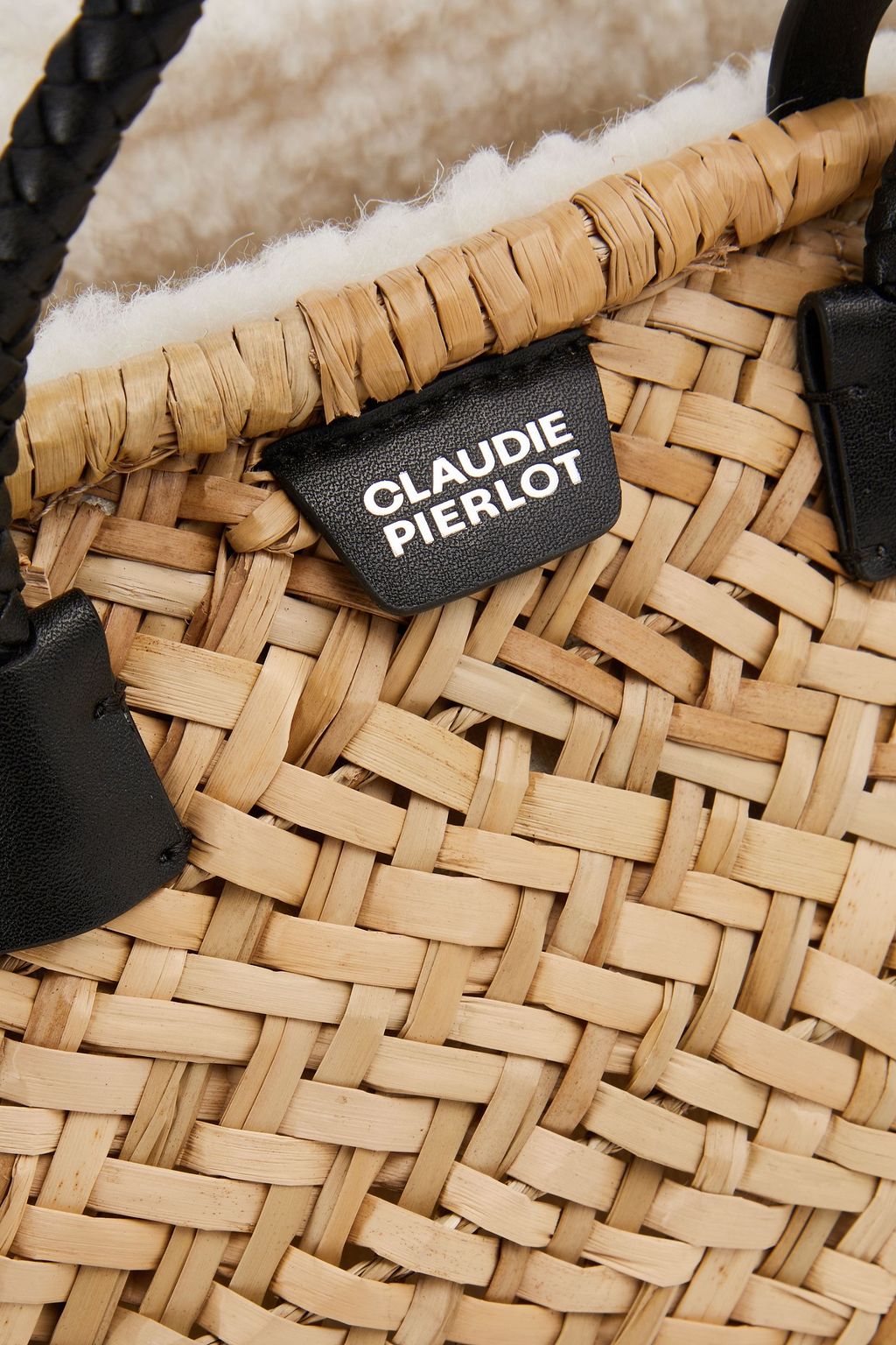 CLAUDIE PIERLOT Studded straw tote