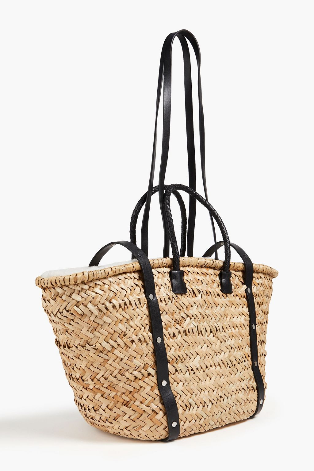 CLAUDIE PIERLOT Studded straw tote