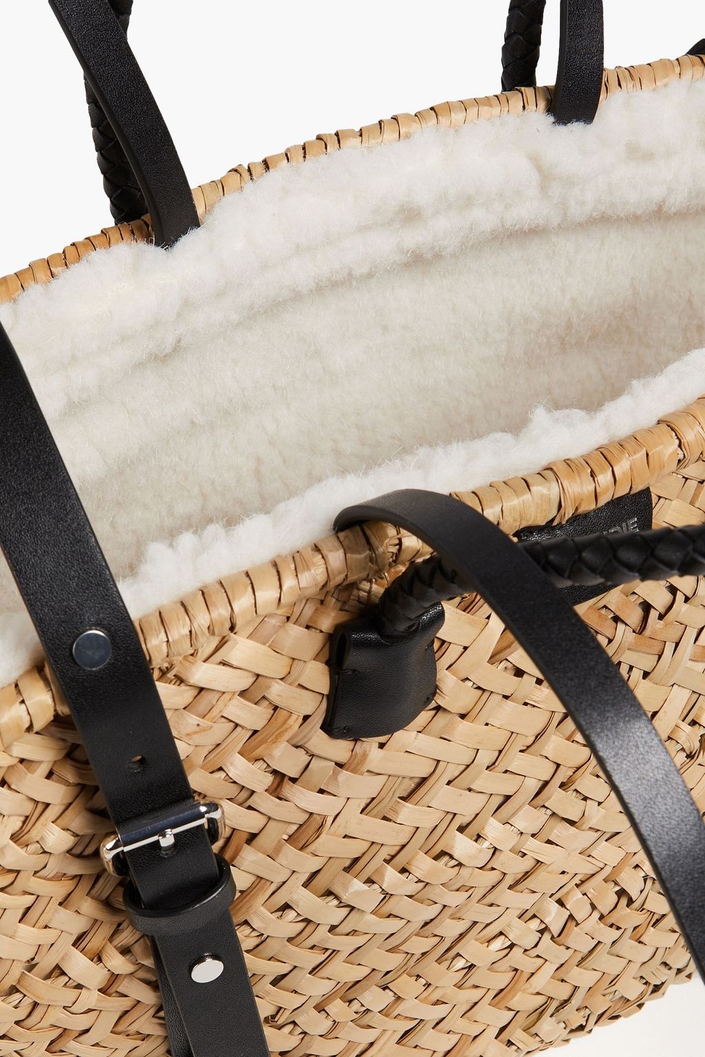 CLAUDIE PIERLOT Studded straw tote