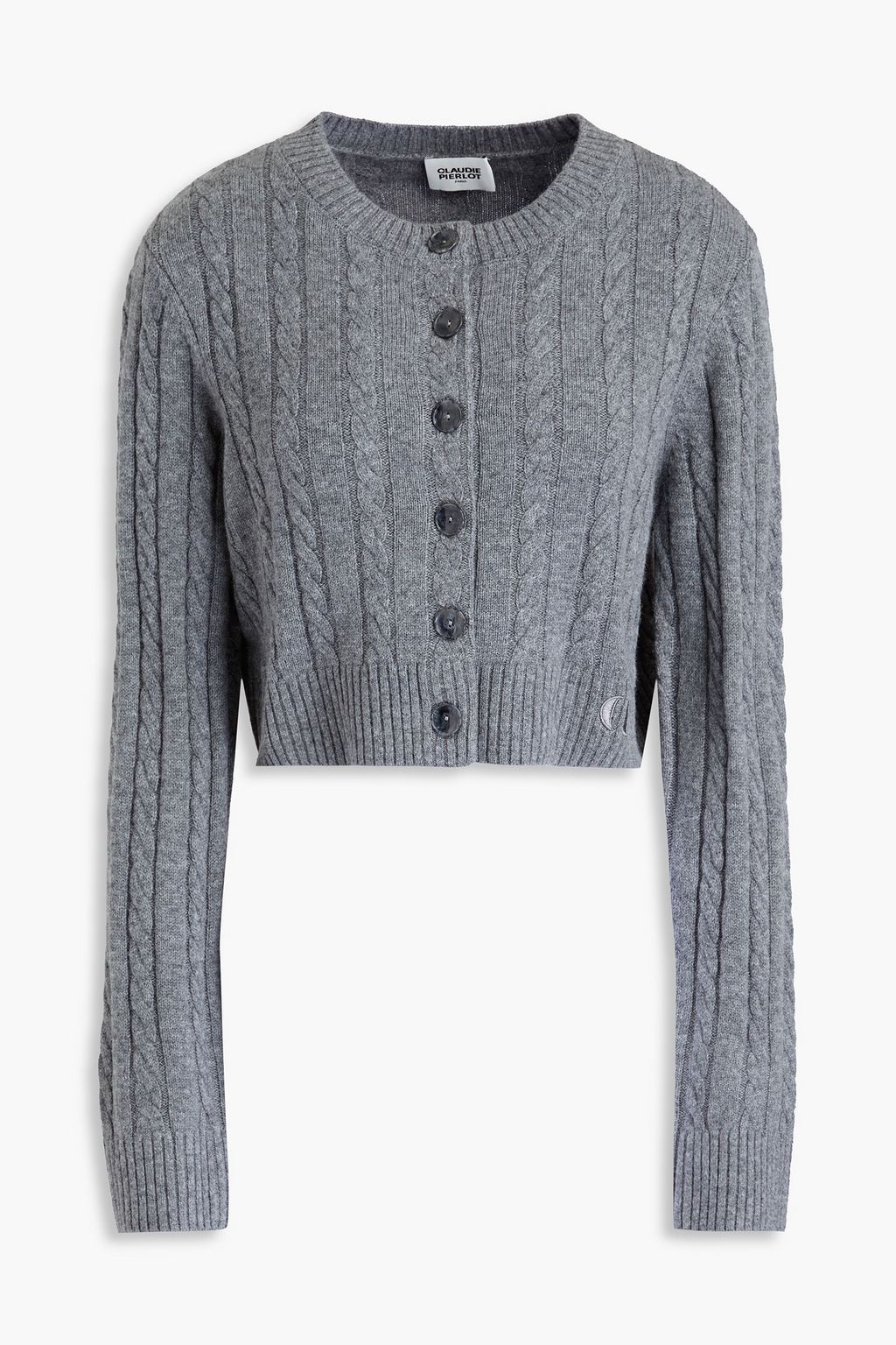 Grey sales cropped cardigan