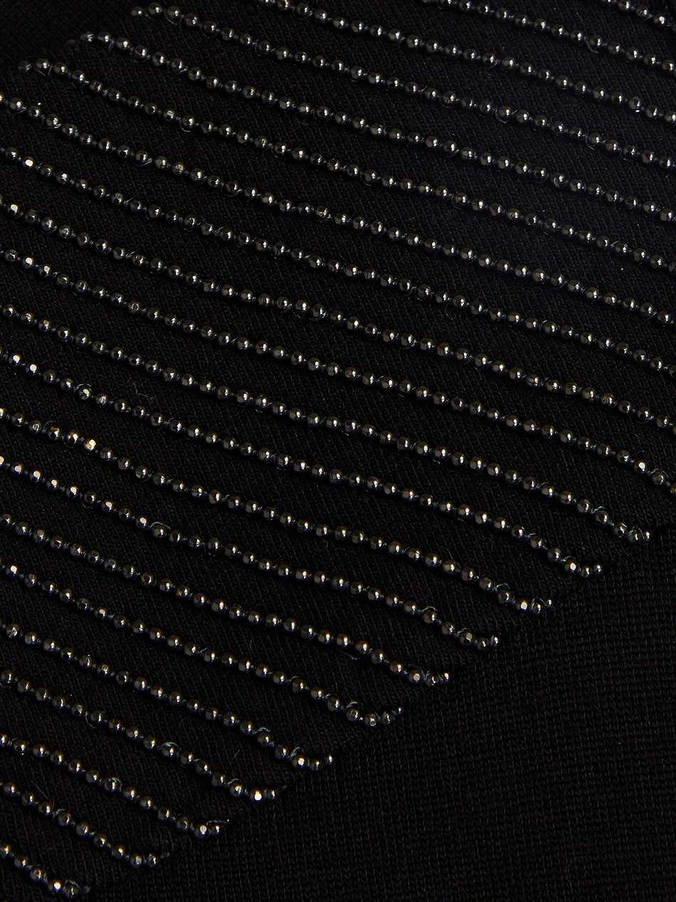 bead-embellished stretch-cotton jersey top