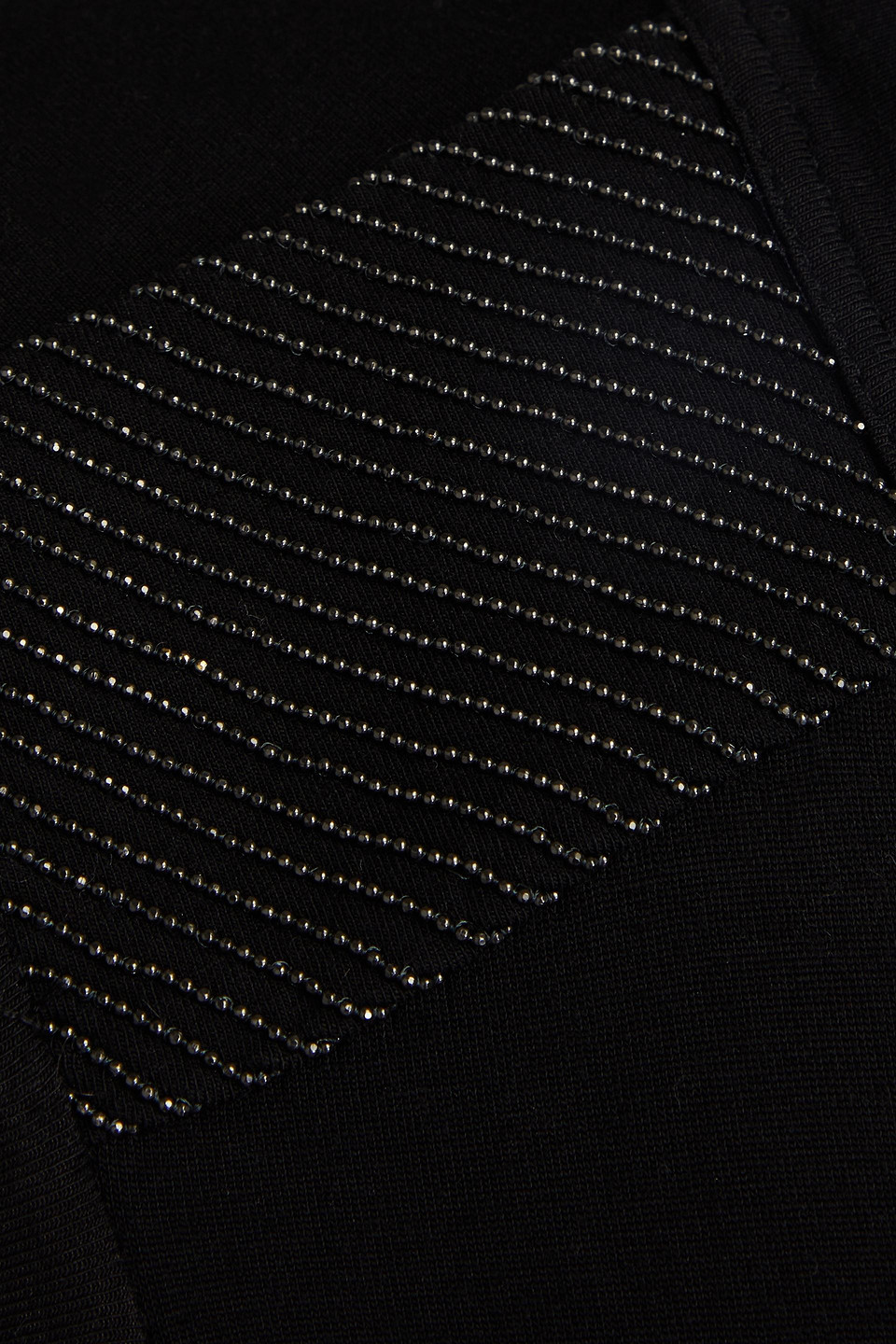 Brunello Cucinelli Tanktop Aus Baumwoll-jersey Mit Zierperlen In Schwarz