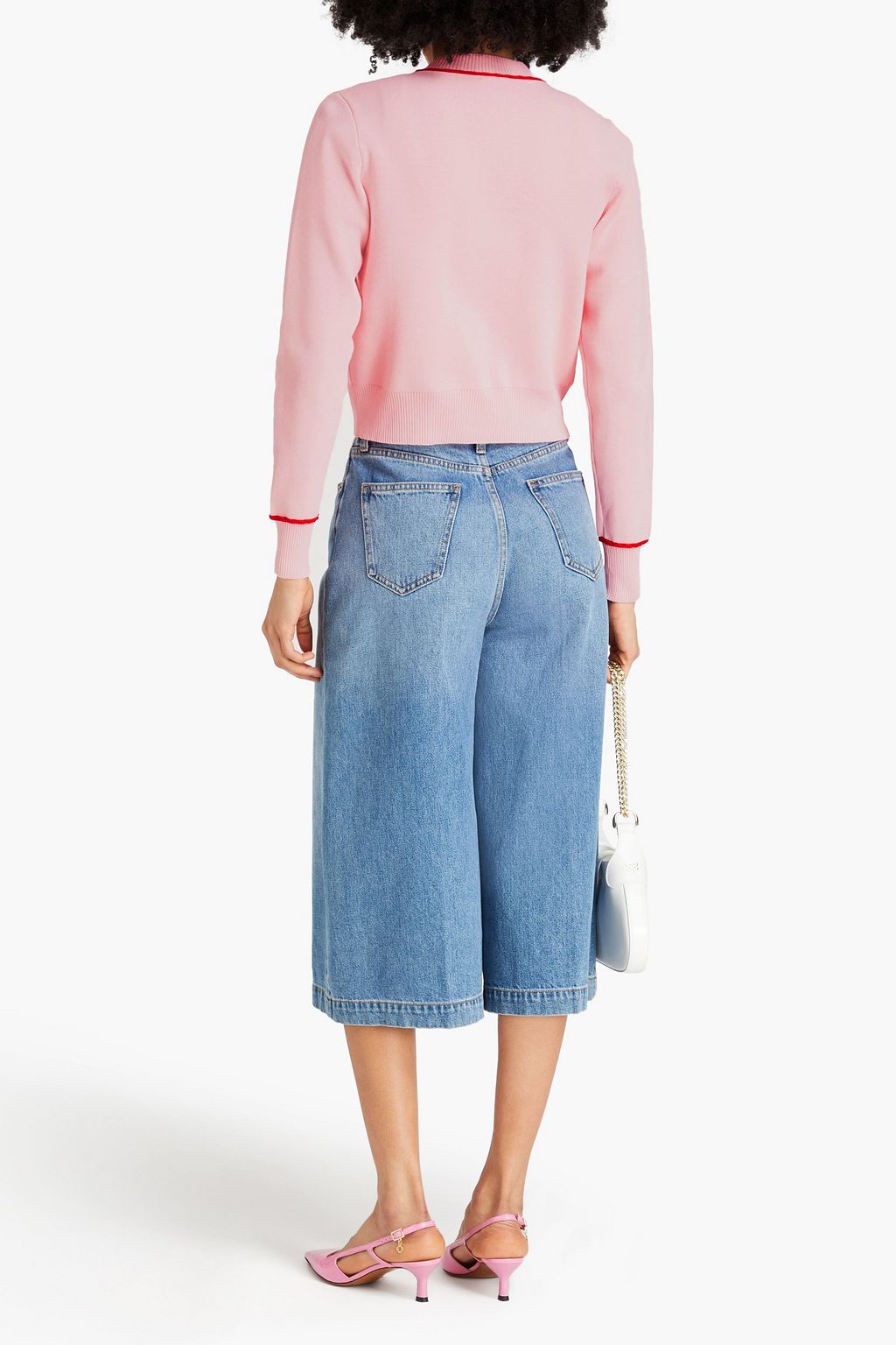 CLAUDIE PIERLOT ストレッチニット カーディガン パイピング