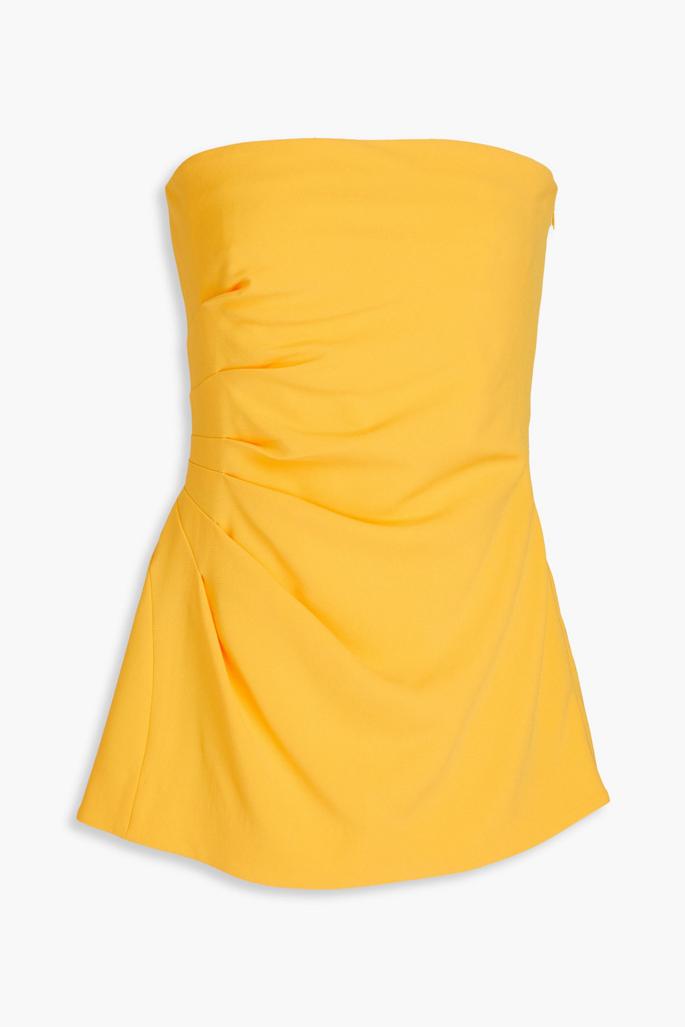 Proenza Schouler Strapless Draped Crepe Top In Saffron