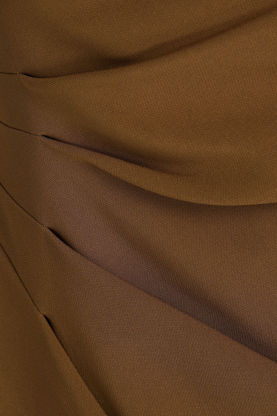 Proenza Schouler Strapless Draped Crepe Top In Brown