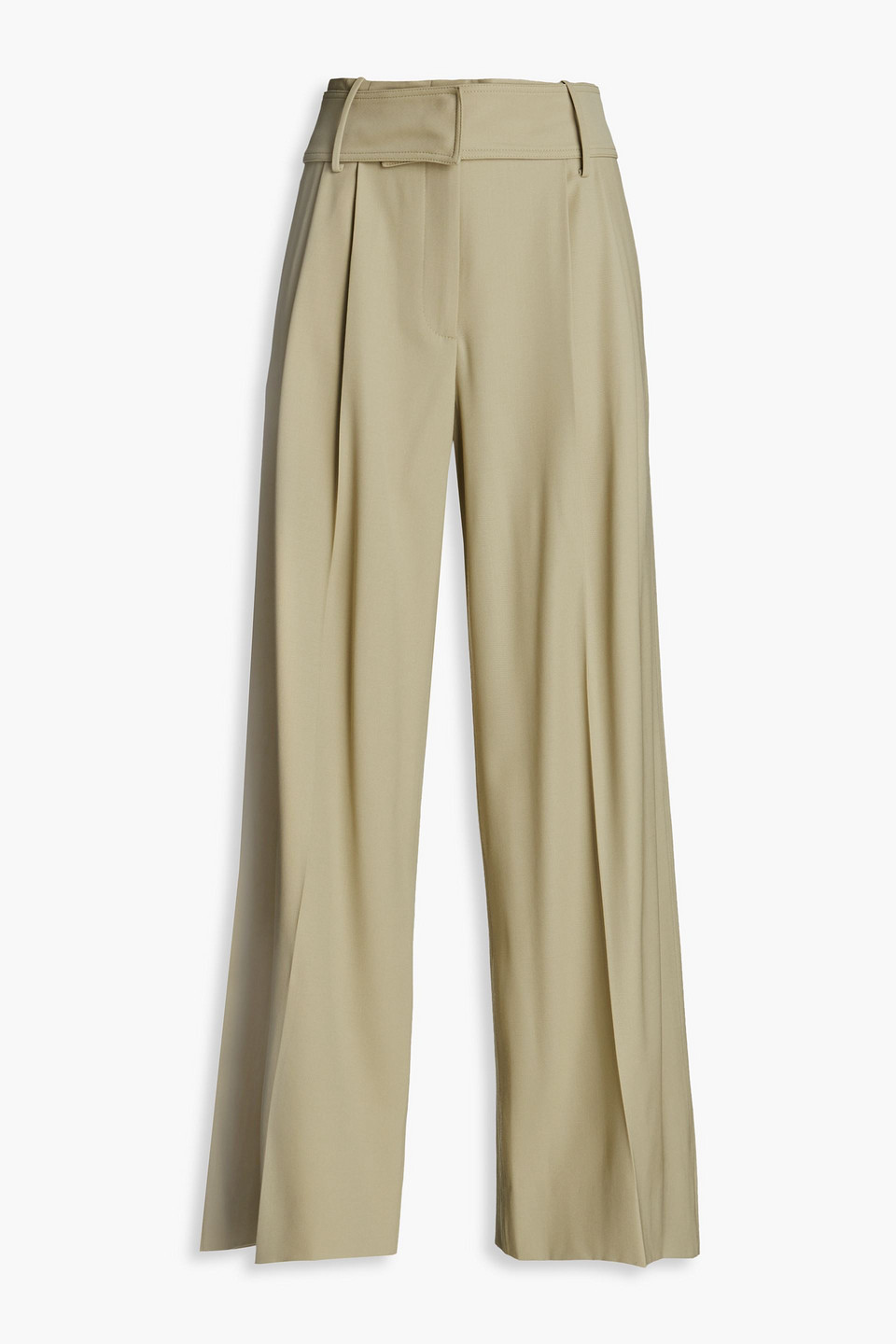 Proenza Schouler Stretch-wool Twill Wide-leg Pants In Sage Green