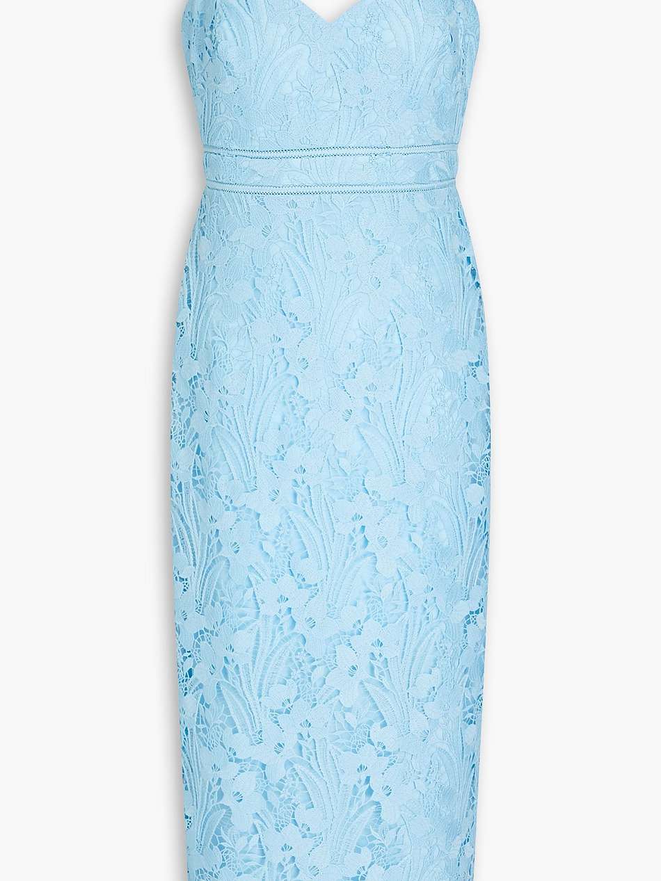 serenity macramé lace midi dress