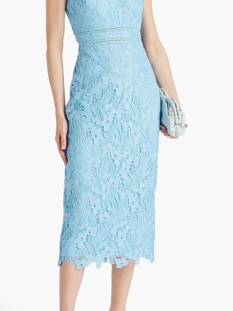 serenity macramé lace midi dress