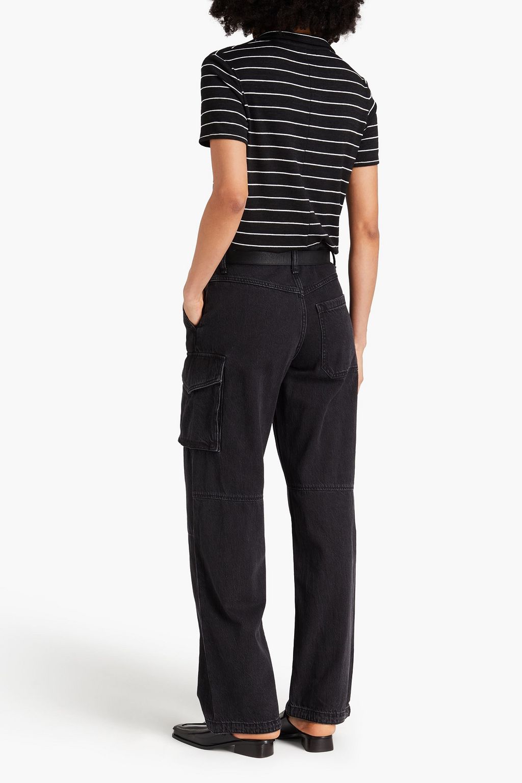 RAG & BONE جينز «نورا» بأرجل واسعة وبخصر عالٍ
