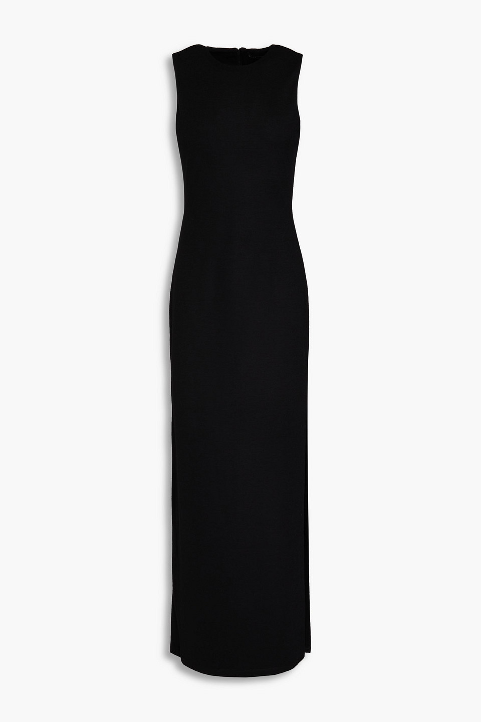 Shop Alice And Olivia Delora Wool-jersey Maxi Dress In Black