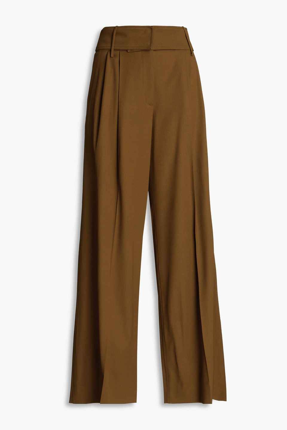 Proenza Schouler Stretch-wool Twill Wide-leg Trousers In Brown