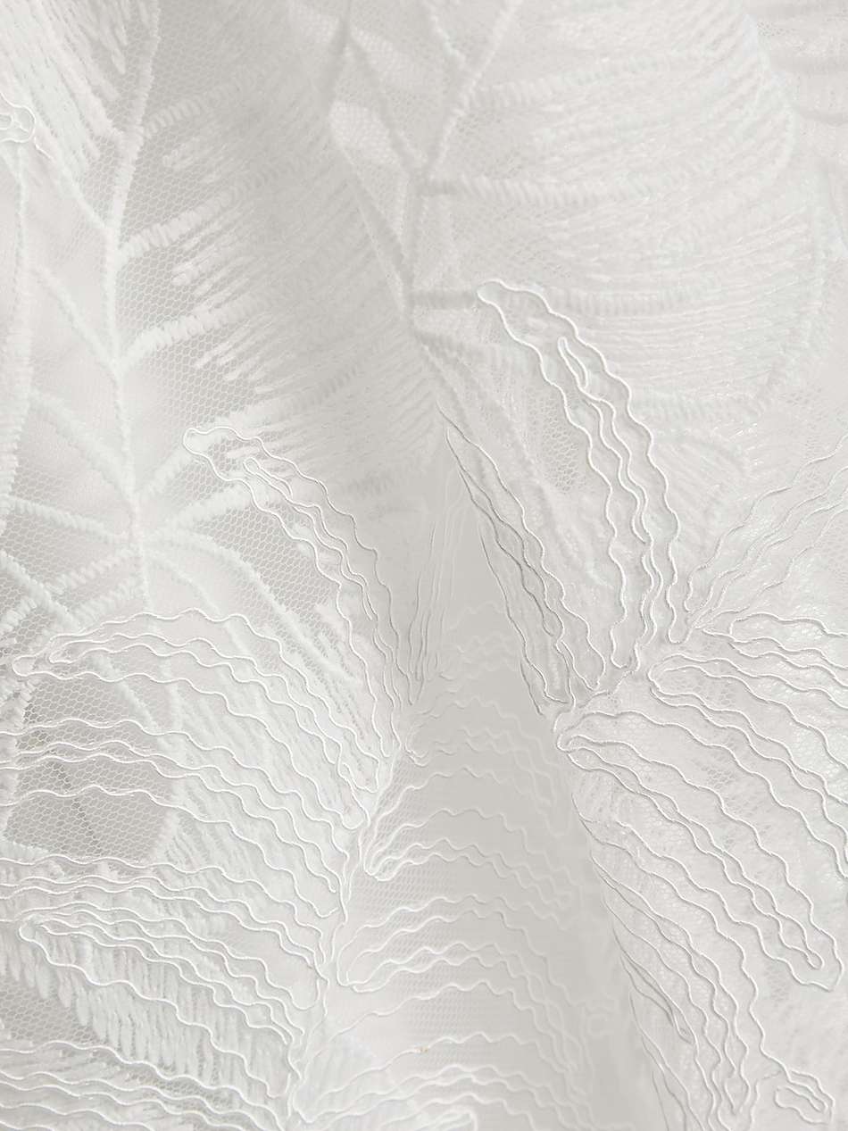 embroidered tulle midi dress