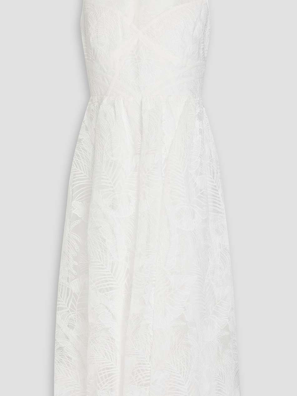 embroidered tulle midi dress