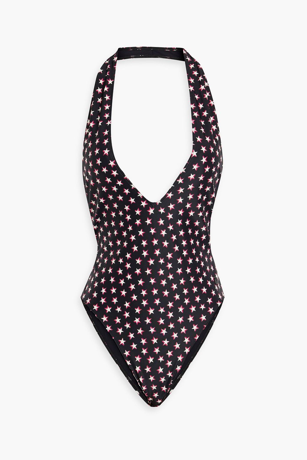 Saint Laurent Deep V Neck Swimsuit Black One Piece Swimsuits