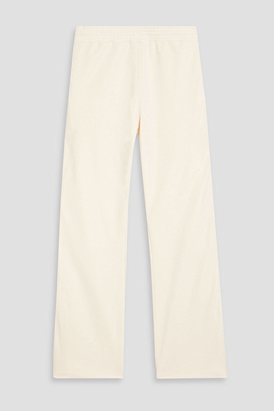 Jw Anderson Snap-detailed Jersey Track Pants In Ivory