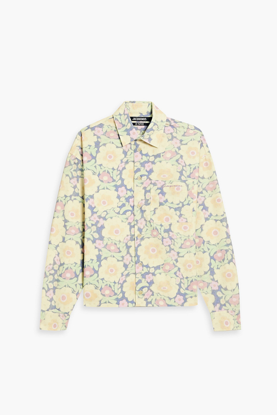 jacquemus - floral-print cotton shirt - yellow - it 48