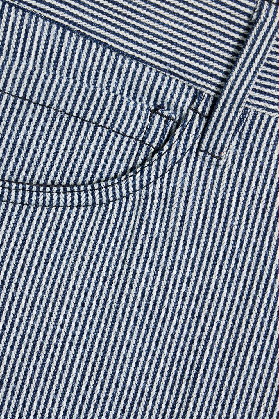 Gabriela Hearst Navy & White Austin Trousers In Blue