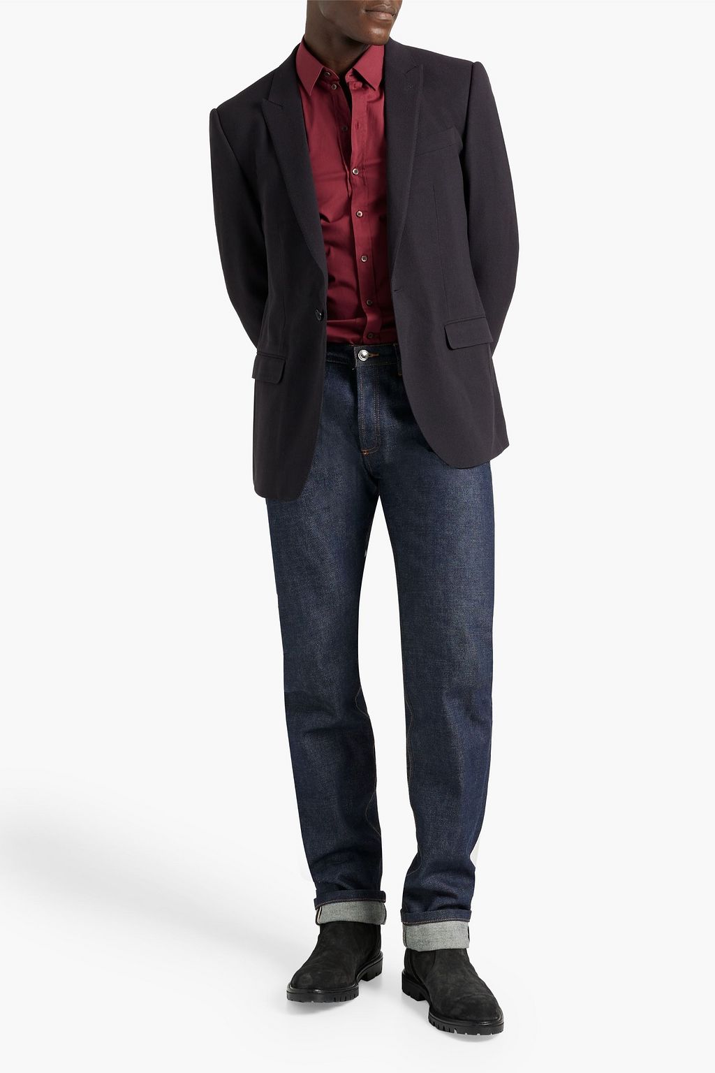 DOLCE&GABBANA Grain de poudre wool blazer