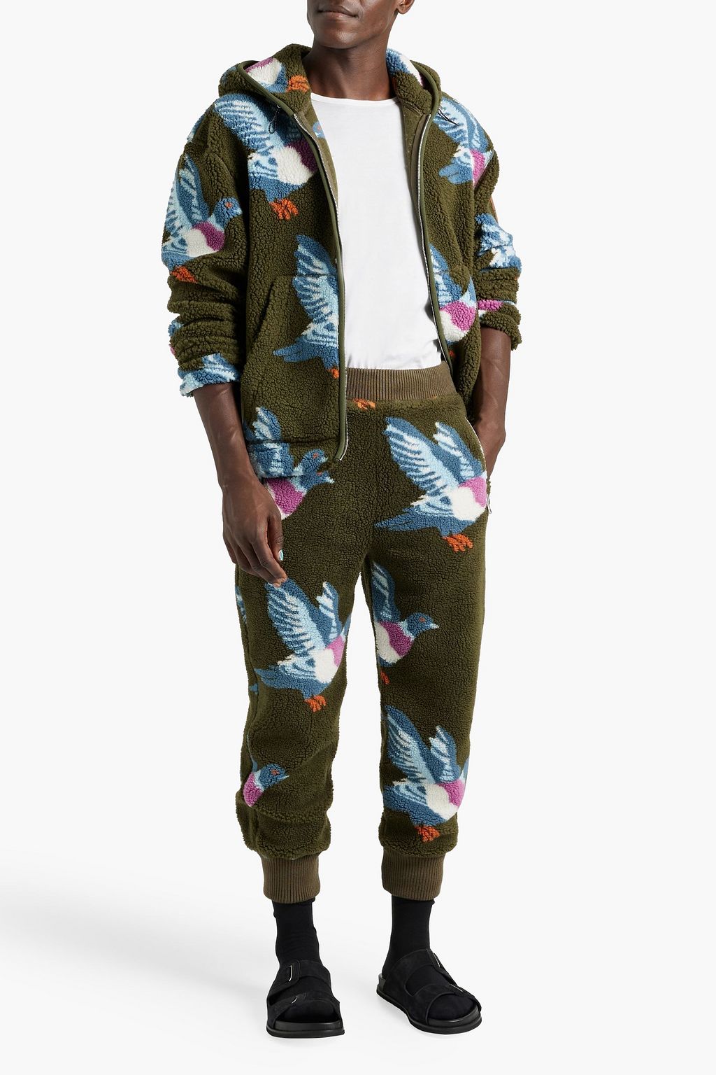 JW ANDERSON Printed fleece sweatpants