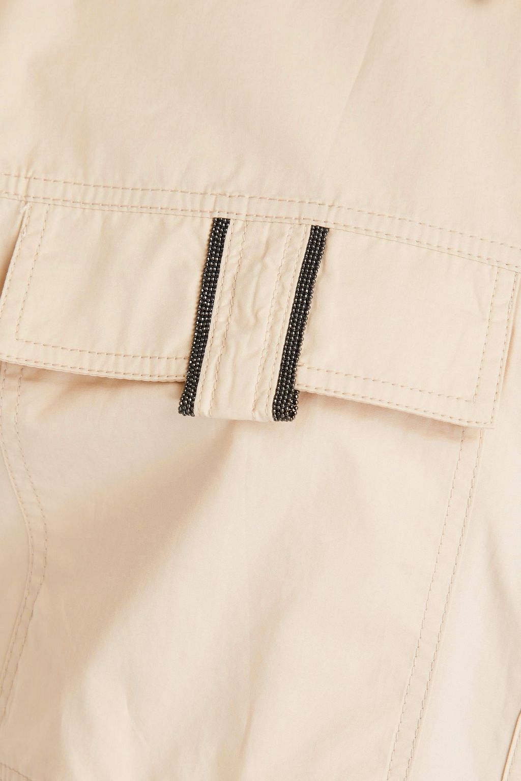 BRUNELLO CUCINELLI Embellished cotton midi shirt dress