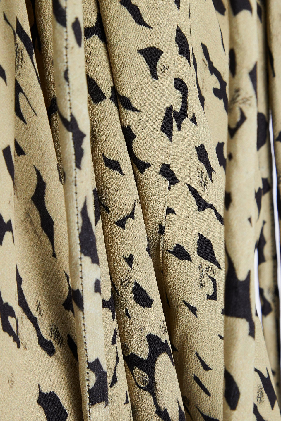 PROENZA SCHOULER RUCHED PRINTED CREPE HALTERNECK MAXI DRESS 
