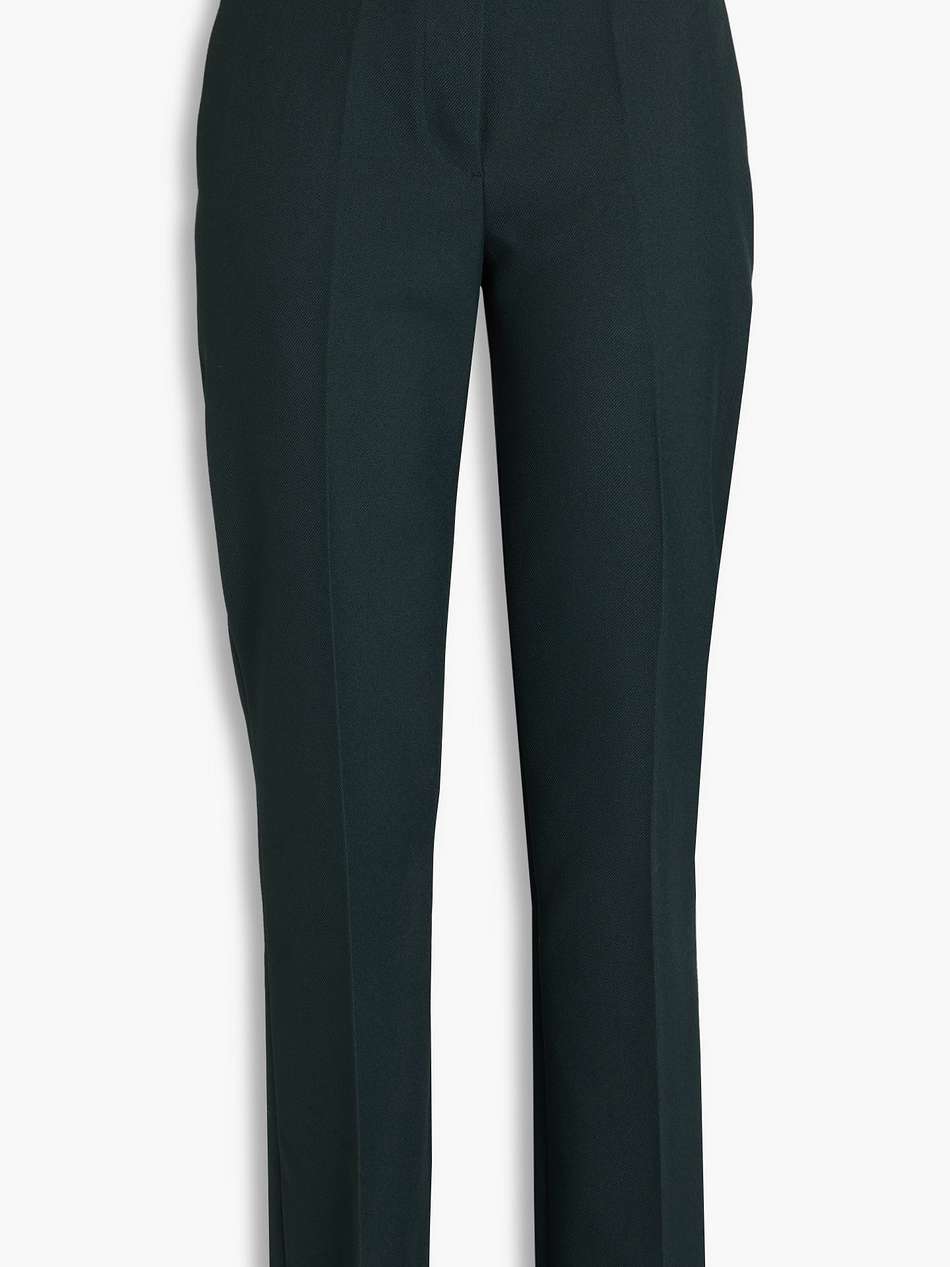 gabardine straight-leg pants