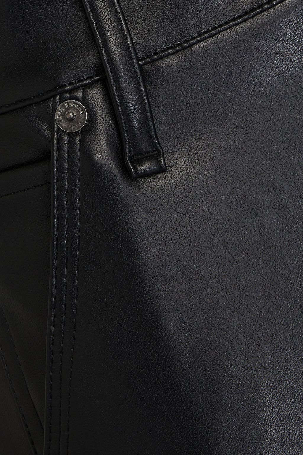 RAG & BONE تنورة “سيد” متوسطة الطول مصنوعة من الجلد الصناعي