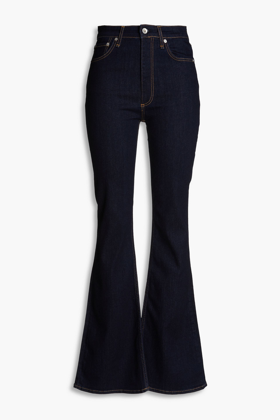 Rag & Bone Nina High-rise Flared Jeans In Dark Denim
