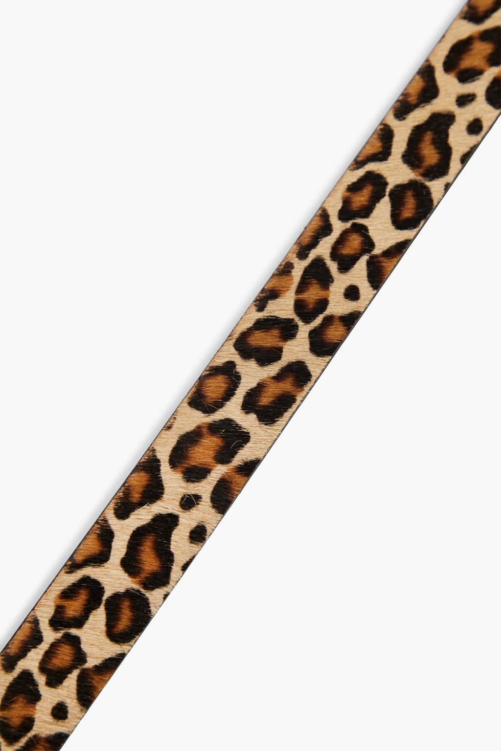 SANDRO Leopard-print calf hair belt