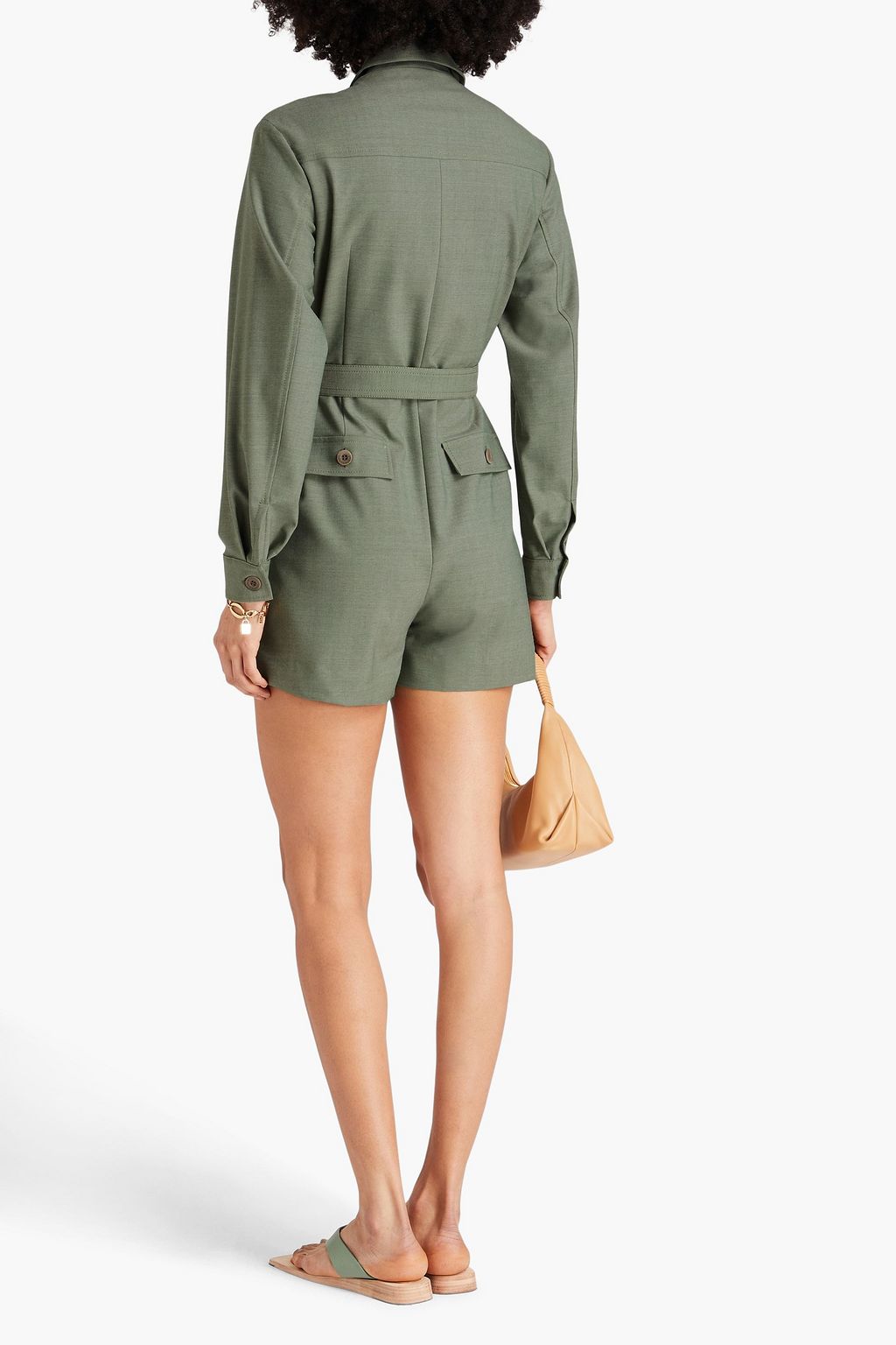 CLAUDIE PIERLOT بلاي سوت مصنوع من التويل ومزود بحزام