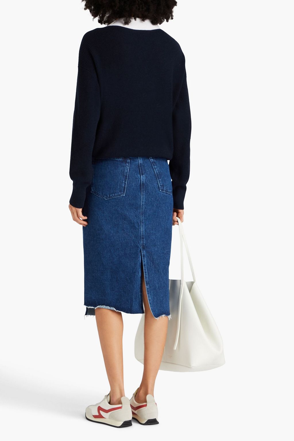 RAG & BONE تنورة متوسطة الطول ’’سوكاتو’’ مصنوعة من الدنيم