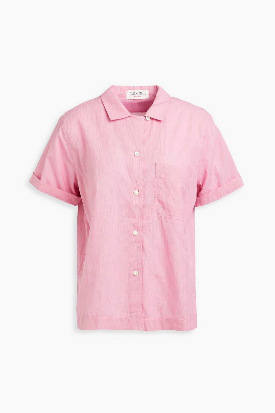 Alex Mill Maddie Cotton-chambray Shirt In Baby Pink