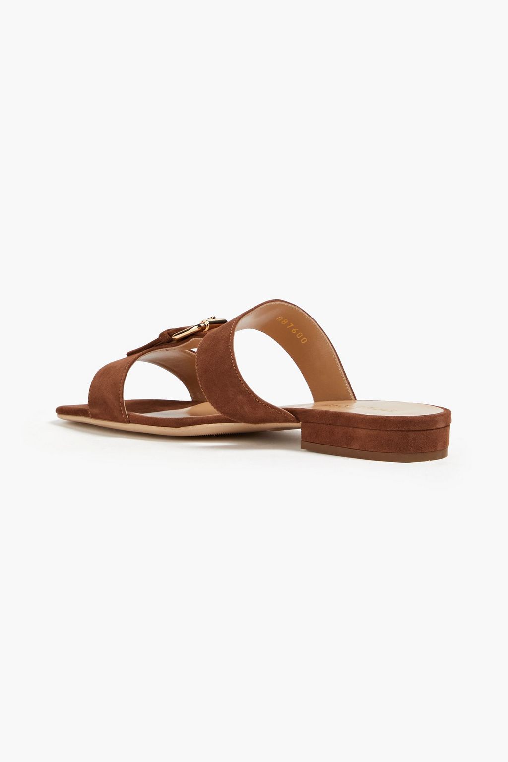 SERGIO ROSSI Buckled suede slides