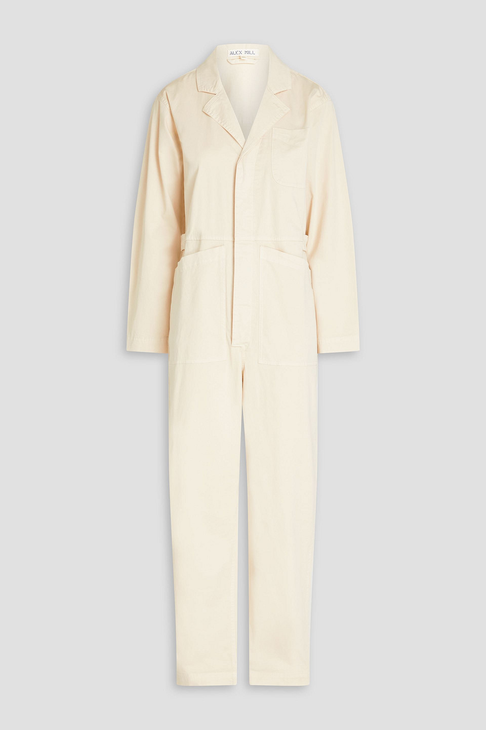 Standard cropped stretch-cotton jumpsuit