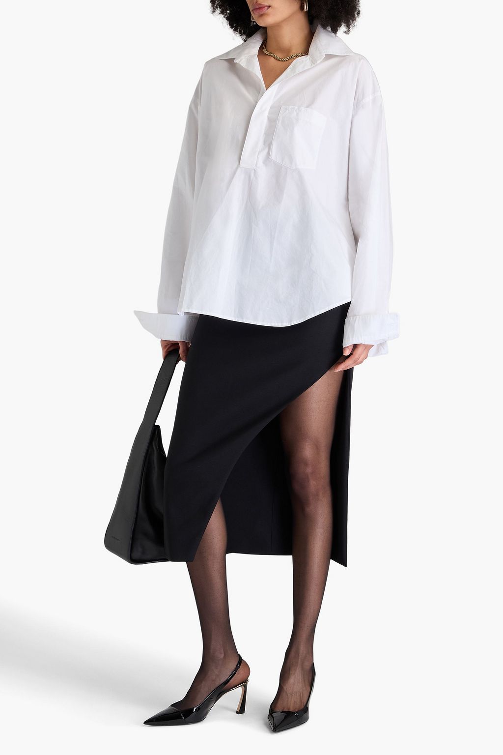 BALENCIAGA Oversized cotton-poplin shirt