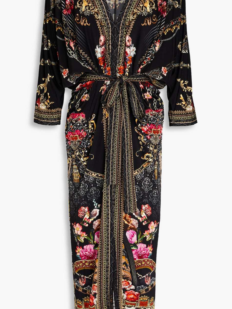 floral-print jersey midi dress